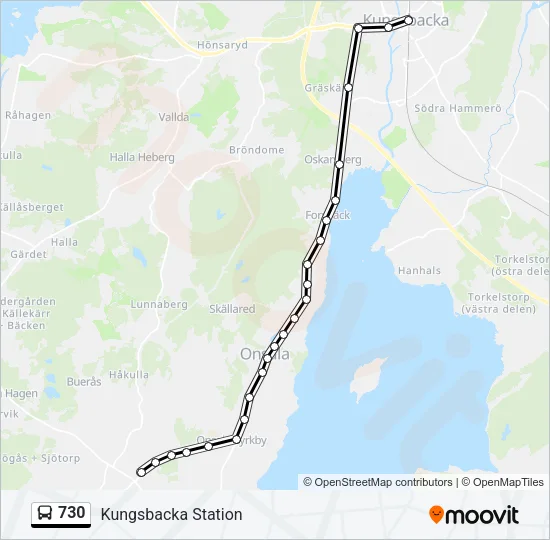 730 Bus Line Map