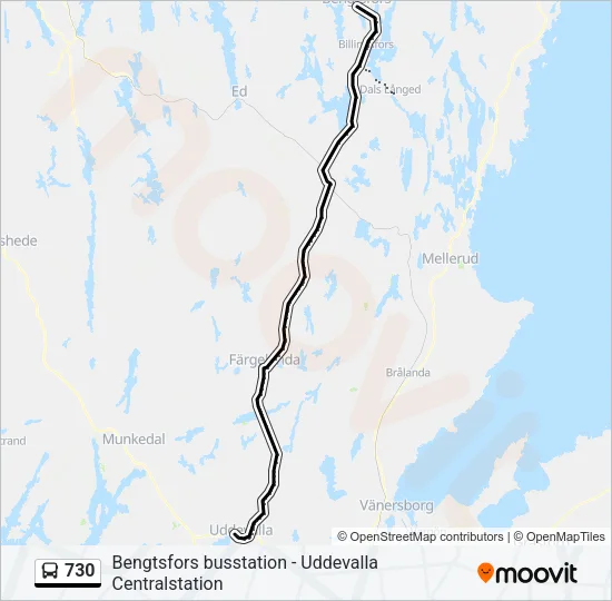 730 Bus Line Map