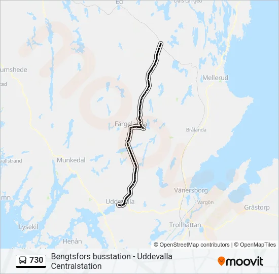730 Bus Line Map