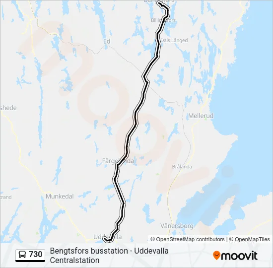 730 Bus Line Map