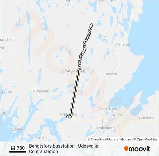 730 Bus Line Map