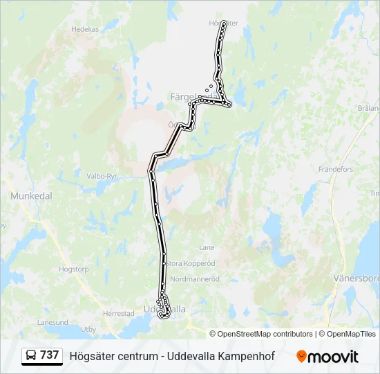 737 Bus Line Map