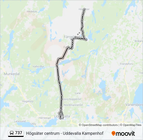 737 Bus Line Map
