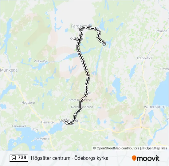 738 Bus Line Map