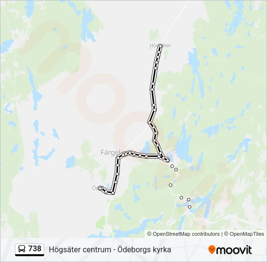 738 Bus Line Map