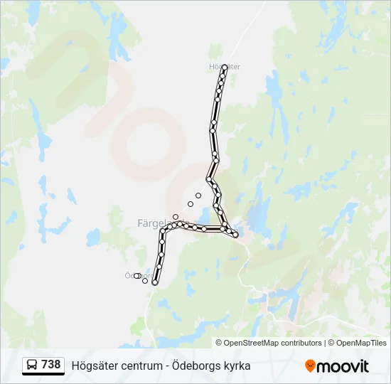 738 Bus Line Map