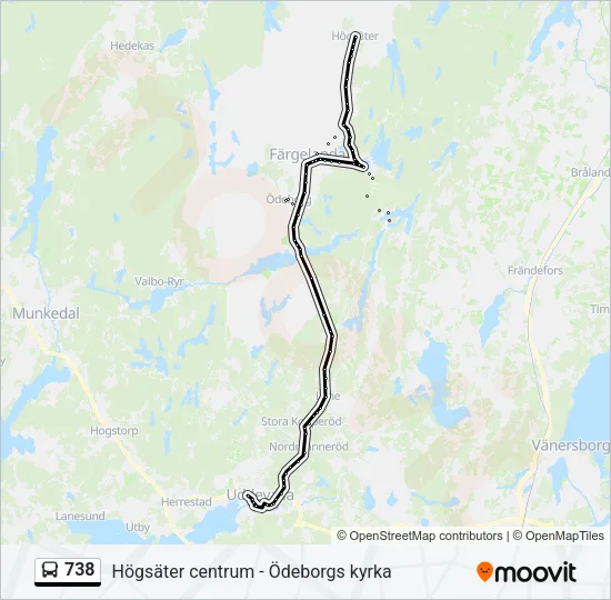 738 Bus Line Map