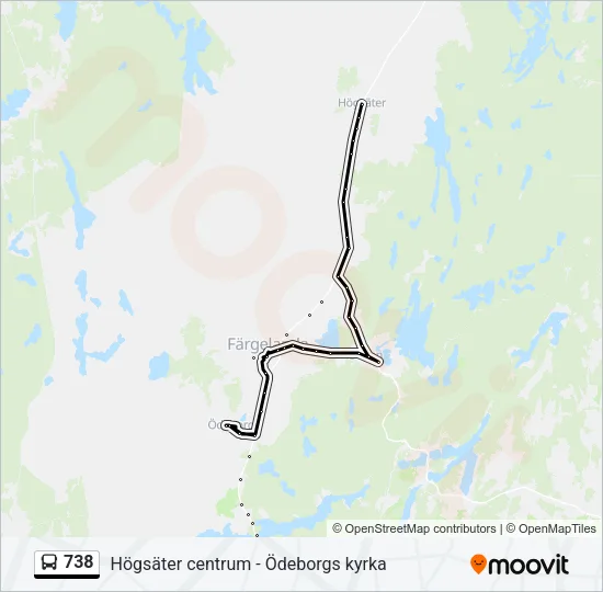 738 Bus Line Map
