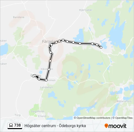 738 Bus Line Map