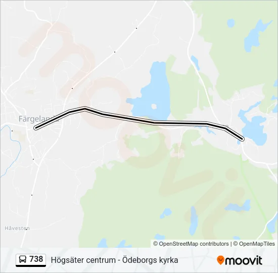 738 Bus Line Map