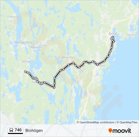 740 Bus Line Map