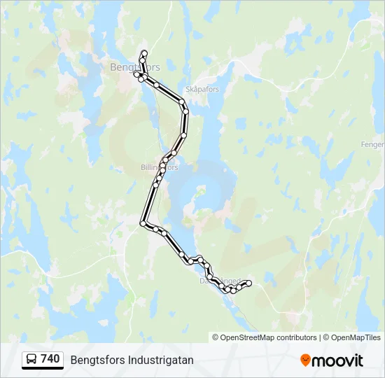 740 Bus Line Map