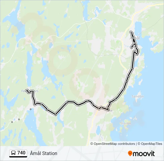 740 Bus Line Map