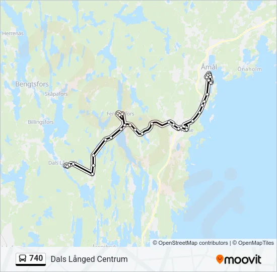 740 Bus Line Map