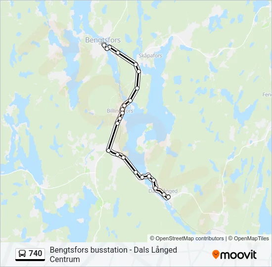 740 Bus Line Map