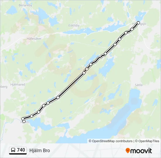 740 Bus Line Map