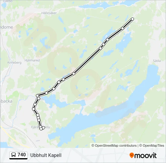 740 Bus Line Map