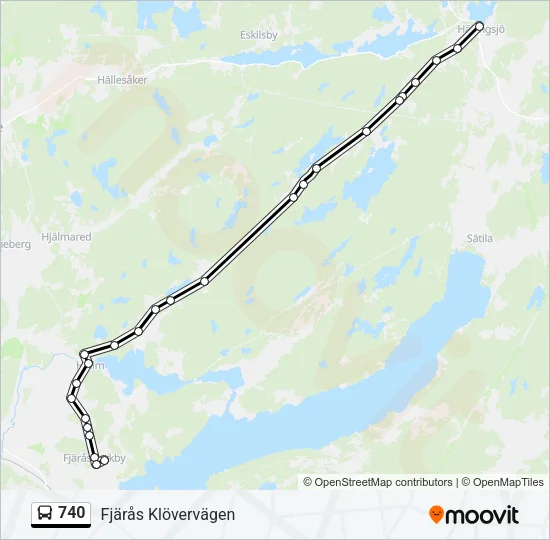 740 Bus Line Map