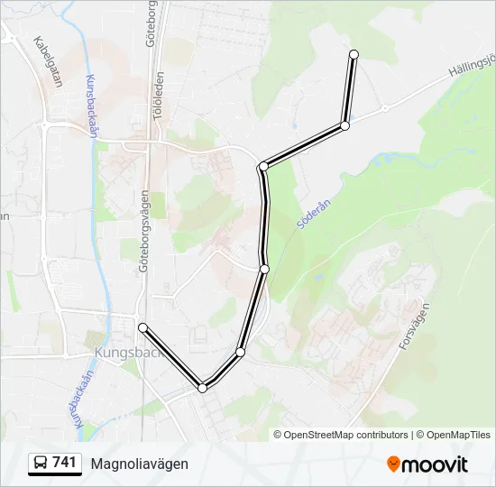 741 Bus Line Map