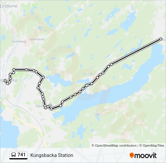 741 Bus Line Map