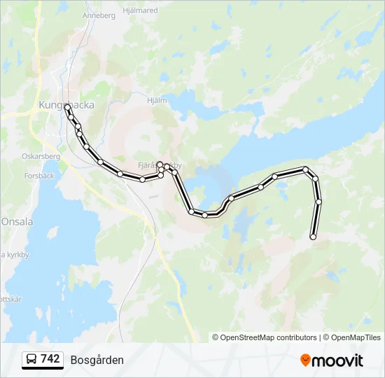 742 Bus Line Map