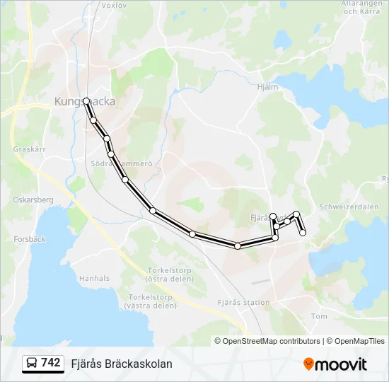 742 Bus Line Map