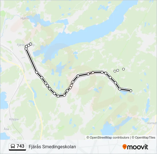 743 Bus Line Map