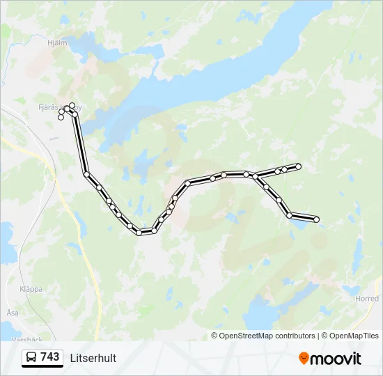 743 Bus Line Map