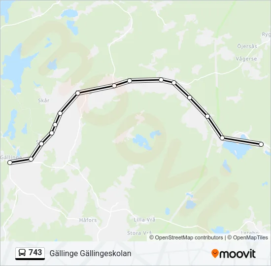 743 Bus Line Map