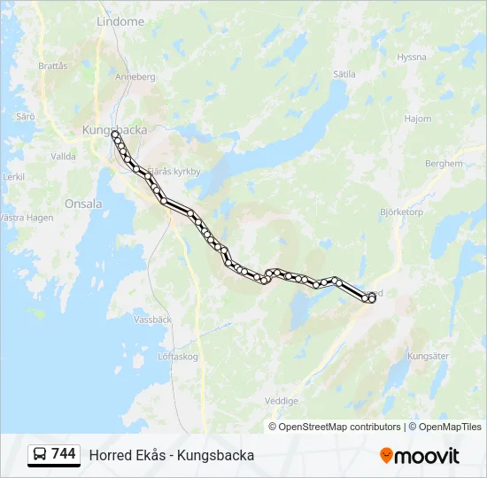 744 Bus Line Map