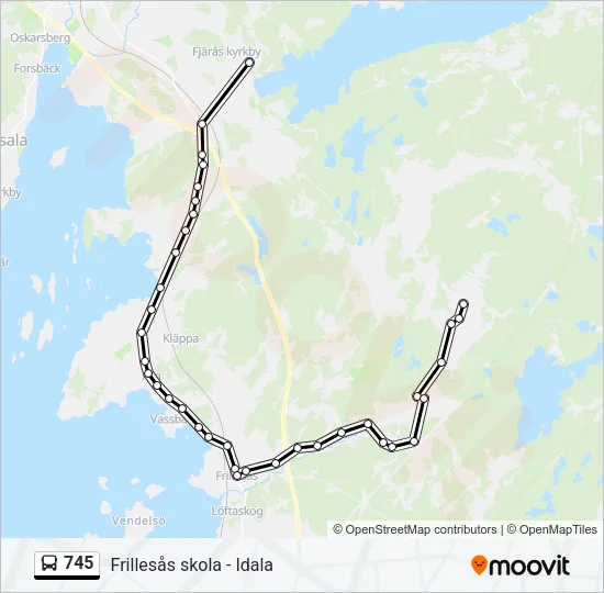 745 Bus Line Map