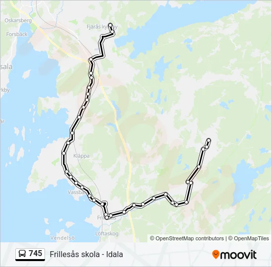 745 Bus Line Map