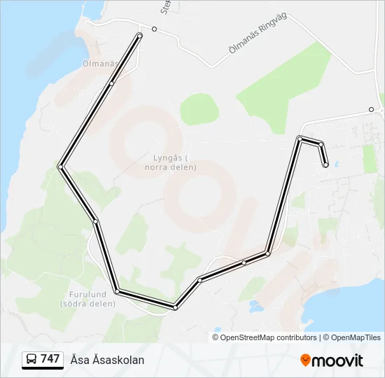 747 Bus Line Map