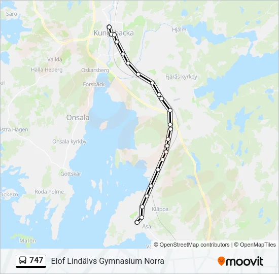 747 Bus Line Map