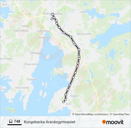 748 Bus Line Map