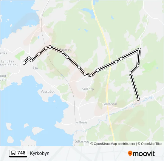 748 Bus Line Map