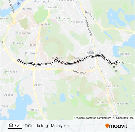751 Bus Line Map