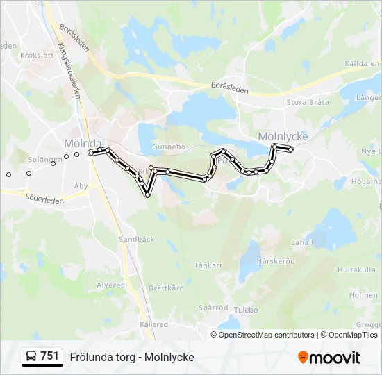 751 Bus Line Map