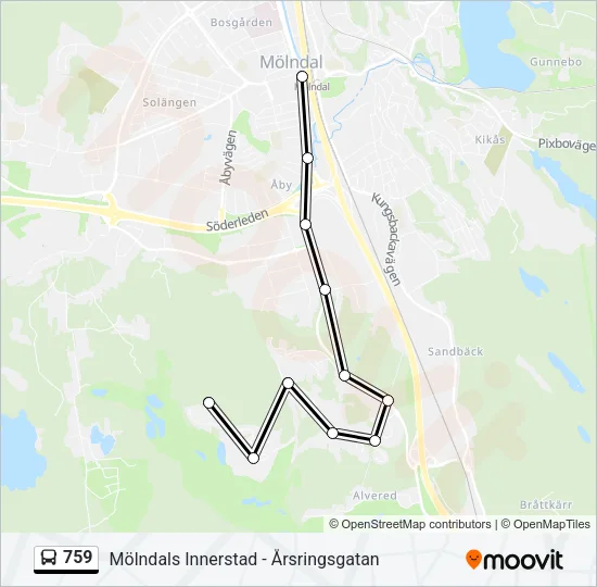 759 Bus Line Map