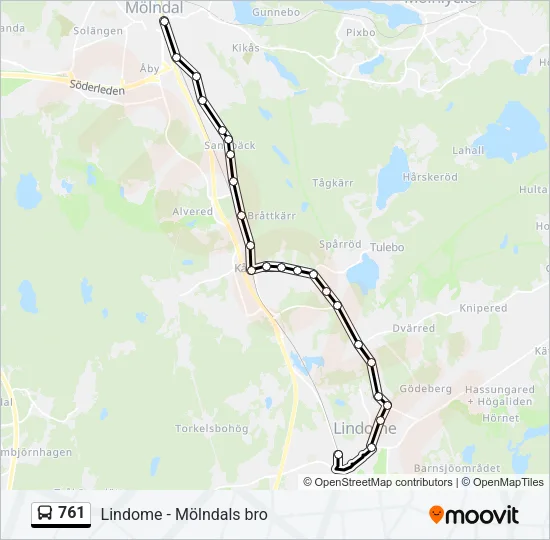761 Bus Line Map