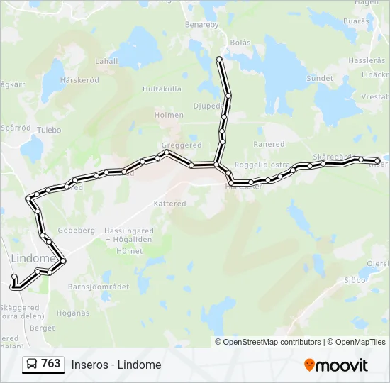 763 Bus Line Map