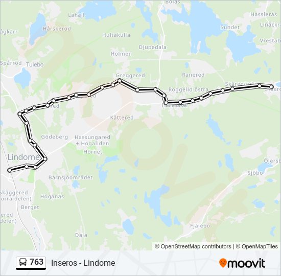 763 bus Line Map