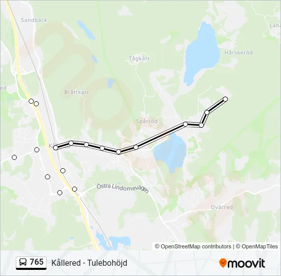 765 Bus Line Map