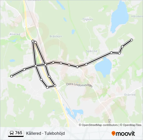 765 Bus Line Map