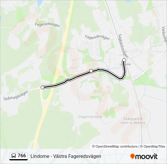 766 Bus Line Map