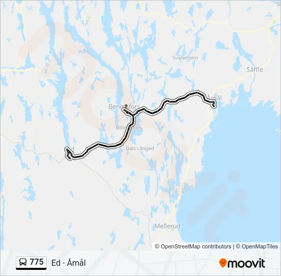775 Bus Line Map