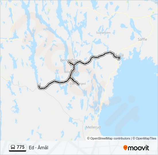 775 Bus Line Map