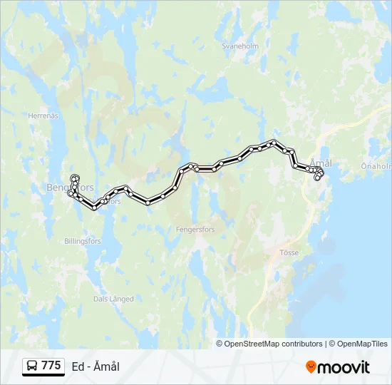 775 Bus Line Map