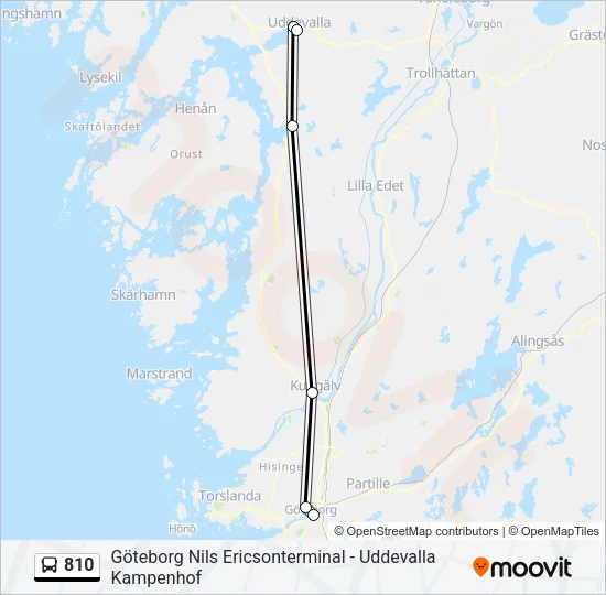 810 Bus Line Map