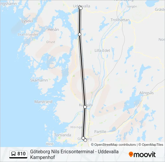 810 Bus Line Map